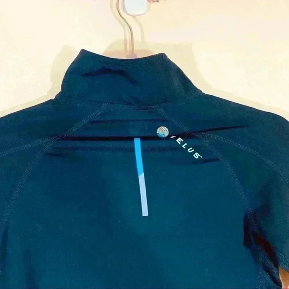 Zelus Zion Black Quarter Zip Pullover Running Athletic Sweatshirt Size XS - Picture 10 of 15